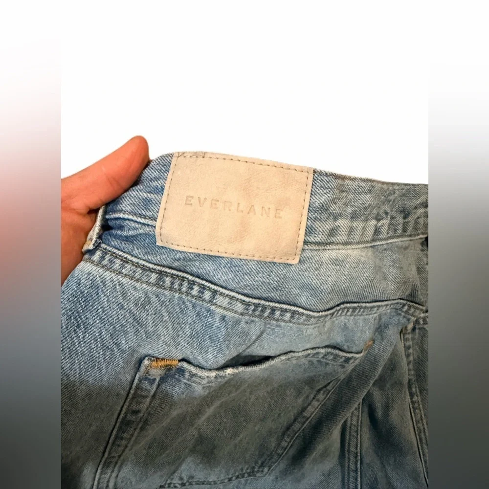 EVERLANE light wash denim jeans size 33 regular 100%cotton plus size - Picture 5 of 8